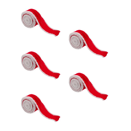 5Rouleaux Ruban Frangé En Velours Pour