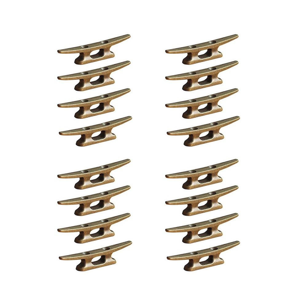 Boat Dock Cleat 4 Inch For Mooring Boat Bronze Host Cast Iron Suitable For Nautical Beach Lake Maritime Decor,16Pcs 6033987311719