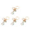 4Pcs Pingente Unicórnio De Zinco Colorido Para Chave E 3