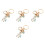 4Pcs Pingente Unicórnio De Zinco Colorido Para Chave E 5