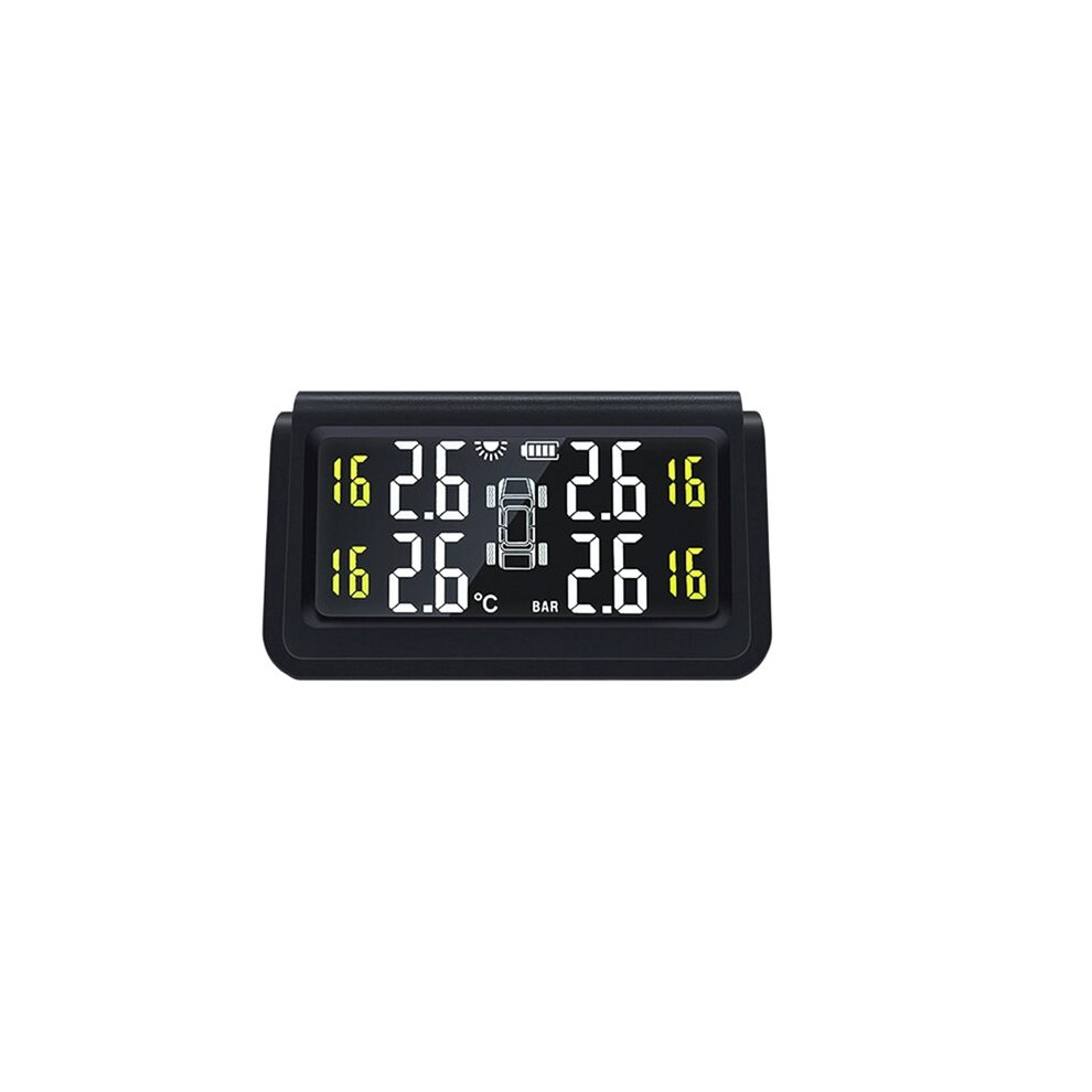 Solar Wireless Tire Pressure Monitoring System Tpms Auto Security Alarm Device Digital Colorful Display With 4 Sensors 4712204572646