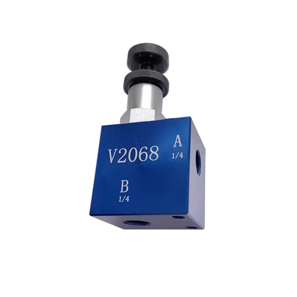 Hydraulic Manual Adjustable Pressure Safety Valve V2068 1/4 Thread Insertion Relief Valve Pressure Valve 6033402118206