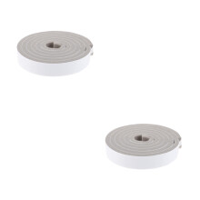 2Rolls Durable White Sponge Door Sealing Tape Self-Adhesive Indoor