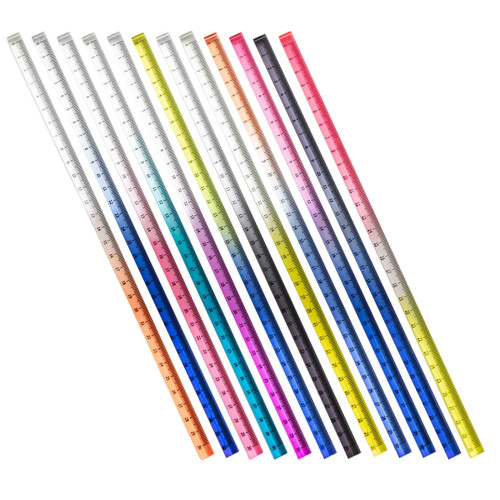 2Pcs Clear Ruler Acrylic Shatterproof Ruler-Gradient baolanfen 1