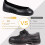 Protège-chaussures en caoutchouc élastique avec motif de-Noir M 7