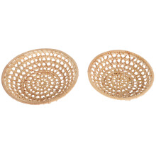 Woven Rattan Basket Simple Practical Design For Kitchen 2pcs