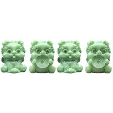 4Stk Resin Tierdeko Jadefarben Glücksbringer Für Auto Wohnen