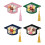 10Pcs Graduation Hat Gift Packaging Box 17x10cm Clear-Pink 3