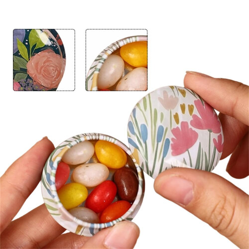 12 Pieces Metal Storage Container With Floral Pattern For-7 2