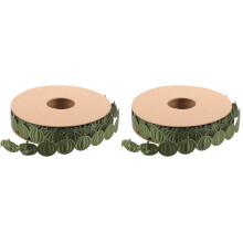 2Rolls Green Decorative Ribbon Fall Elements for Gift Wrap DIY Crafts