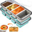 Siliconen voedselbesparende container met-3 raster1 blauw 5