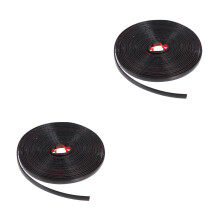 2Rolls Durable Black PVC Wall Trim Molding Kit Peel and Stick Design