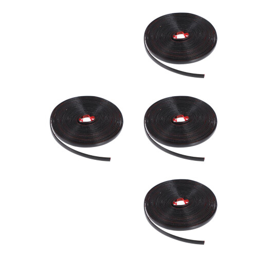 4Rolls Black PVC Self-Adhesive Door Edge Protector and Wall Trim