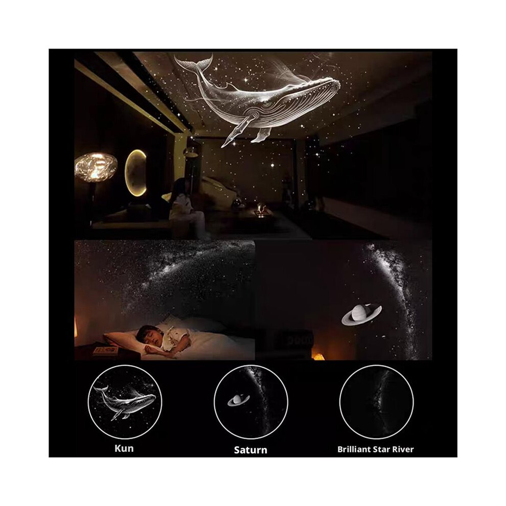 2-In-1 Star Projector Night Led Starry Sky Ambient Lamp For Bedroom Sleep Led Atmosphere 5 Films Light 6031137971028