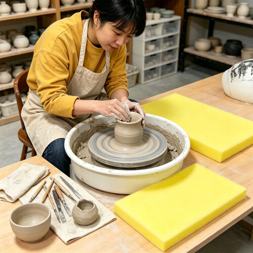Ceramic Sponge Pad Moisture Retention For Detailed Clay Work And 2