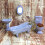 1:12 Scale Bathroom Set Ceramic Miniature Sink Bathtub-orang3 3