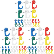 6Box Multi-Color Office Thumbtacks for Map Marking and Decoration