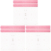 6Rolls Pink Tulle Fabric Gift Mesh for Flower and Gift Wrapping