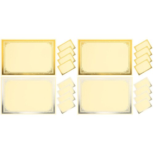 16Sheets Blank Certificate Papers for School and Office Use