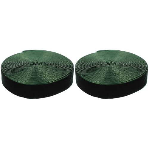 2Rolls Convenient Green Wrapping Ribbon Cuttable for DIY Use