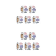 10Rolls Thank You Stickers Rose Pattern Adhesive Gift Seals Multicolor