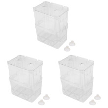 3Pcs Floating Acrylic Aquarium Fish Breeding Hatchery Box