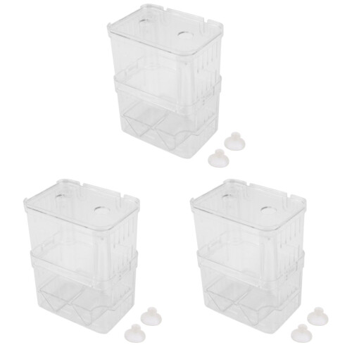 3Pcs Floating Acrylic Aquarium Fish Breeding Hatchery Box