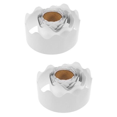 2Rouleaux Bordure Décorative Blanche En Pour Tableau Et