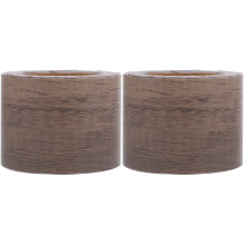 2Rolls Flexible Brown Wood Grain Tape Adhesive Furniture Edge Banding