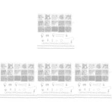 4Boxes Jewelry Making Kit Silver Metal DIY Necklace and Bracelet Parts