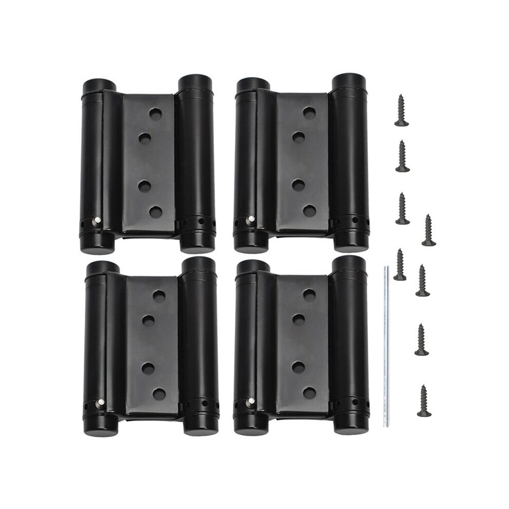 3Inch Double Action Spring Hinges, Self Closing Door Hinges For Saloon Cafe Pub Swinging Doors, Including Pins 4-Pack A 4711459435683