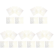 25Sheets Gold Nail Art Decals PVC Easy Peel Letter Stickers for Nails