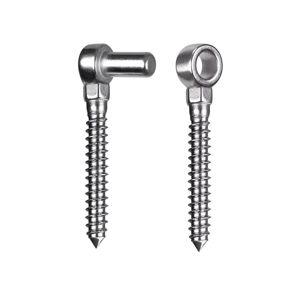 Stainless Steel Wood Threaded Bolt Hinge Wooden Fence Gate Bolt Post Farm Gate Hardware Accessories 6033797294301