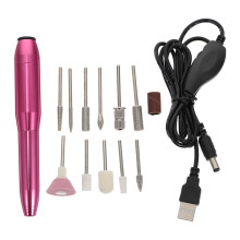 1Set Nail Drill Maniküre Kit Aluminium Leicht Tragbar Rosy Nagelpflege