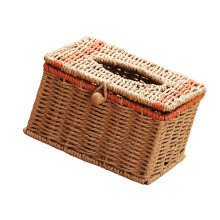 Boîte à mouchoirs décorative respirante tissée à la main,-1