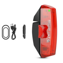 WEST BIKING Fietsachterlicht met Slimme Remsensor, COB-Technologie, Waterdicht, USB-Oplaadbaar Fietsachterlicht