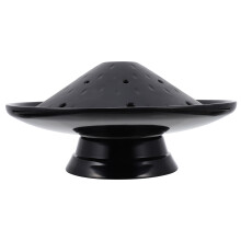 1Pc Compact Black Food Tray Safe Hotpot Serving Plate