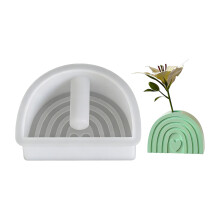 Herz Blume Regenbogen Bogen Vase Silikon Form Blume-Bogenmuster