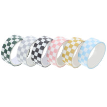 12Rolls Checkered Decorative Washi Tape Assorted Colors for Craft DIY