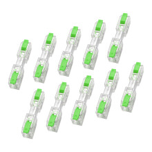 Multiple Color Plastic Terminals Blocks 10Pcs for Secure-Green