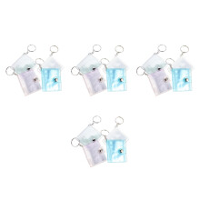 16Pcs Pequeno Álbum Porta Fotos Com Chaveiro Colorido E