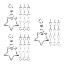 90Pcs Metálicos Prateados Para Artesanato E Chaveiros