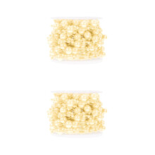 2Rolls Creative Beige Bead Chain Pendant DIY Decorative Decor