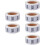 6Rolls Round Clothing Size Sticker Label Multi-Color Adhesive 6