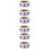 6Rolls Round Clothing Size Sticker Label Multi-Color Adhesive 8