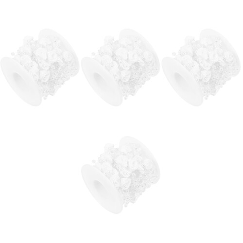 4Rollen Wit Kralenkoord Plastic Voor En Feestdecoratie 1