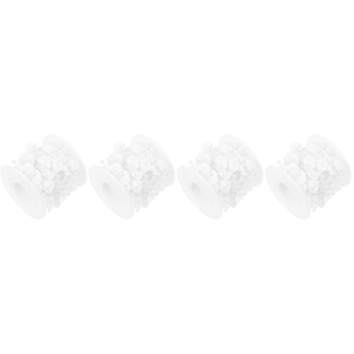 4Rollen Wit Kralenkoord Plastic Voor En Feestdecoratie 2