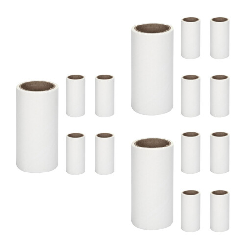 15Rolls White Sticky Paper Tape for Cleaning Use Lint Roller Accessory