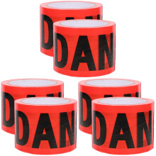 6Rolls Red Non-Adhesive Caution Tape Roll for Danger Zones