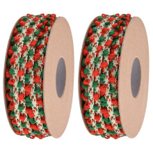 2Rolls Multi-Use Satin Ribbon for Wedding Bouquets and Gift Decoration